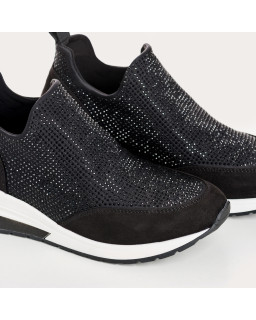 Baskets compensées en lycra