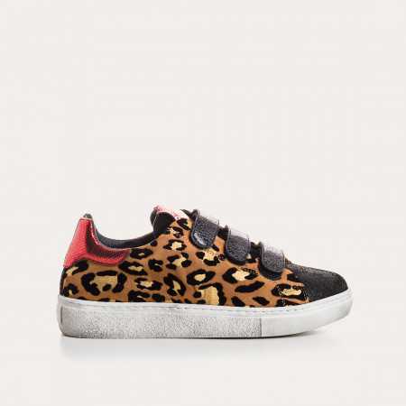 Basket reqins femme leopard discount
