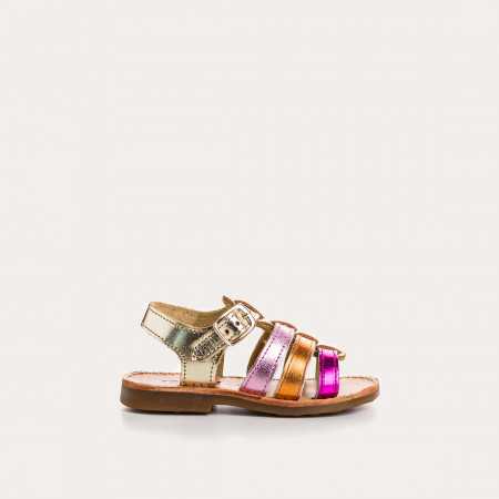 SANDALES JIL MIX METAL