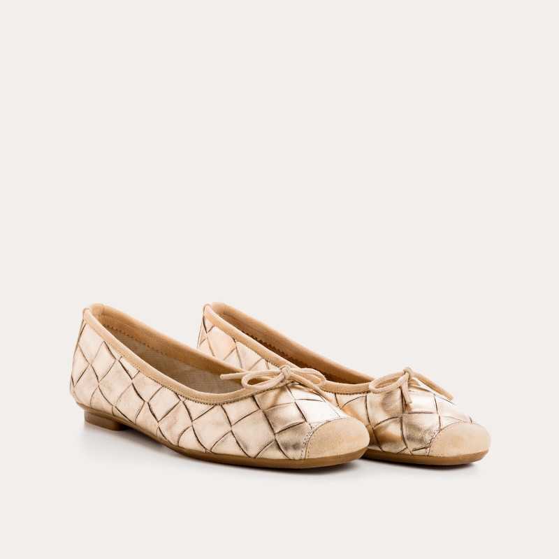 ballerine femme metallique | reqins
