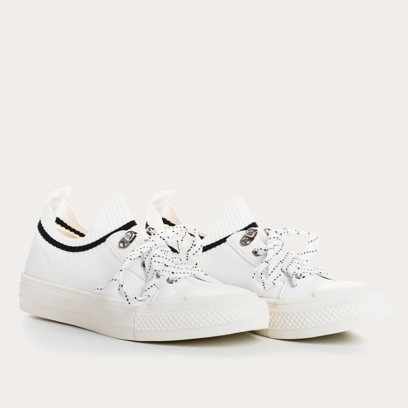 Sneakers for fabric two-tone woman