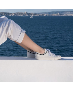 Sneakers for fabric two-tone woman