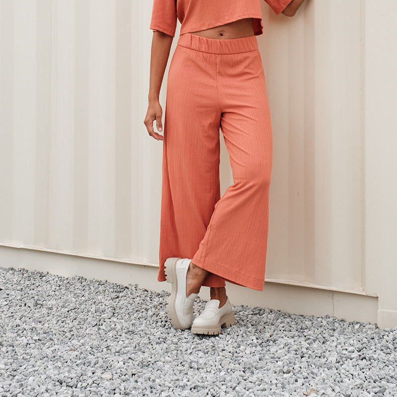 Chunky moccasins in grained leather