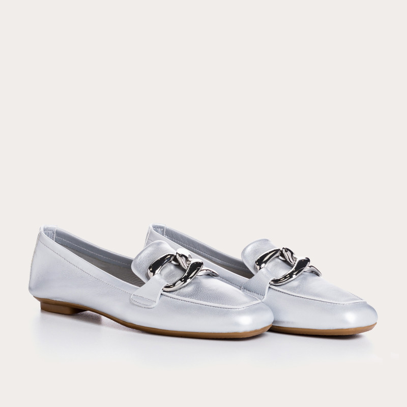 Haster Pearly Leather Loafers | Reqins