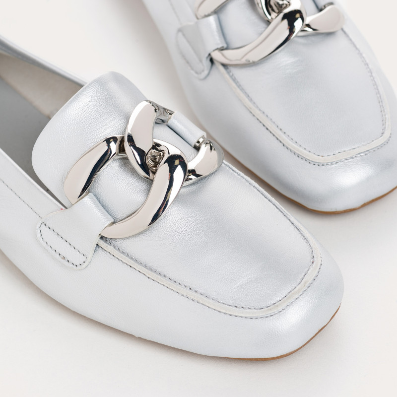 Haster Pearly Leather Loafers | Reqins