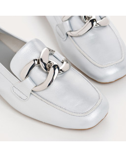 Haster Pearly Leather Loafers | Reqins