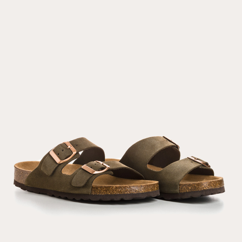 Nubia flange sandals - Anatomical shoes Suede woman | Reqins