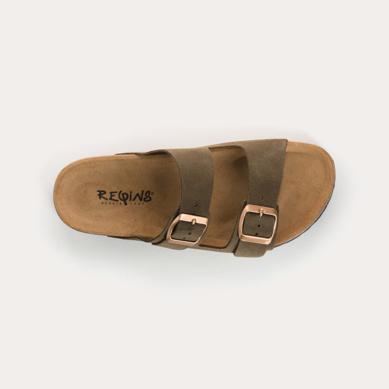 Nubia flange sandals - Anatomical shoes Suede woman | Reqins