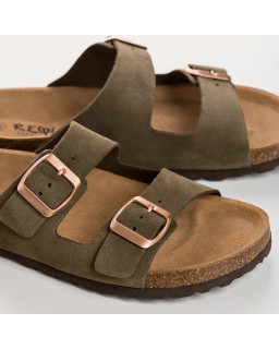 Nubia flange sandals - Anatomical shoes Suede woman | Reqins