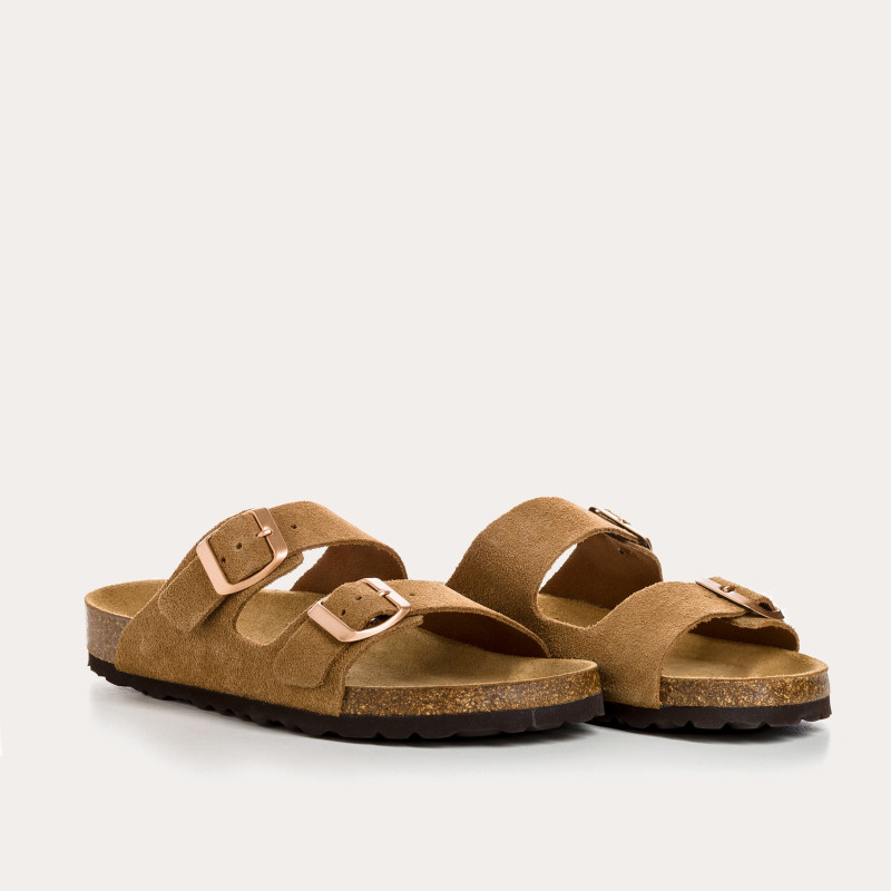 Nubia flange sandals - Anatomical shoes Suede woman | Reqins