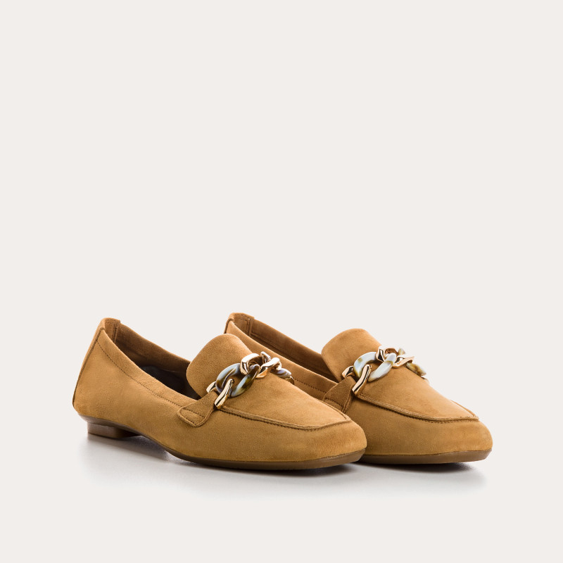 Mocassins Bijou Femme Cuir Velours - HOREL | Reqins