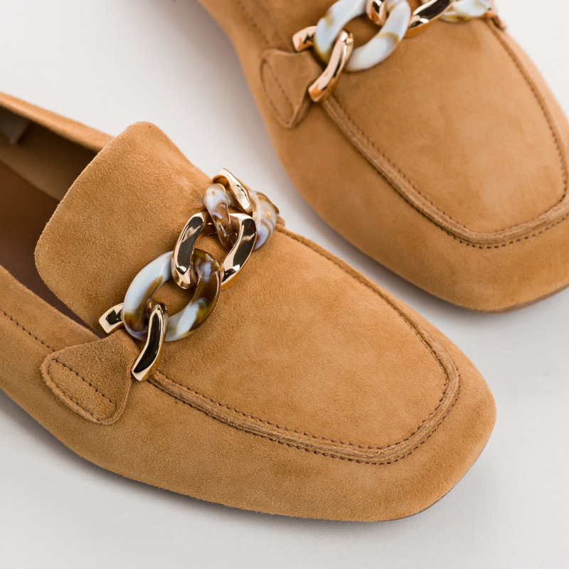 Mocassins Bijou Femme Cuir Velours - HOREL | Reqins