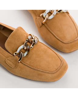 Mocassins Bijou Femme Cuir Velours - HOREL | Reqins