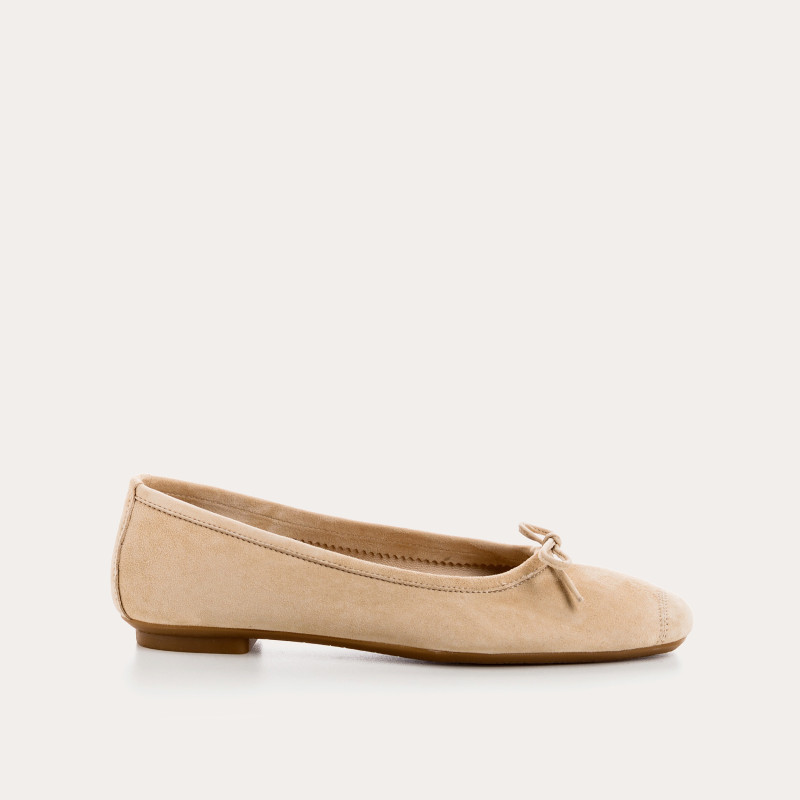 Ballerines Harmony en cuir velours souple | Reqins