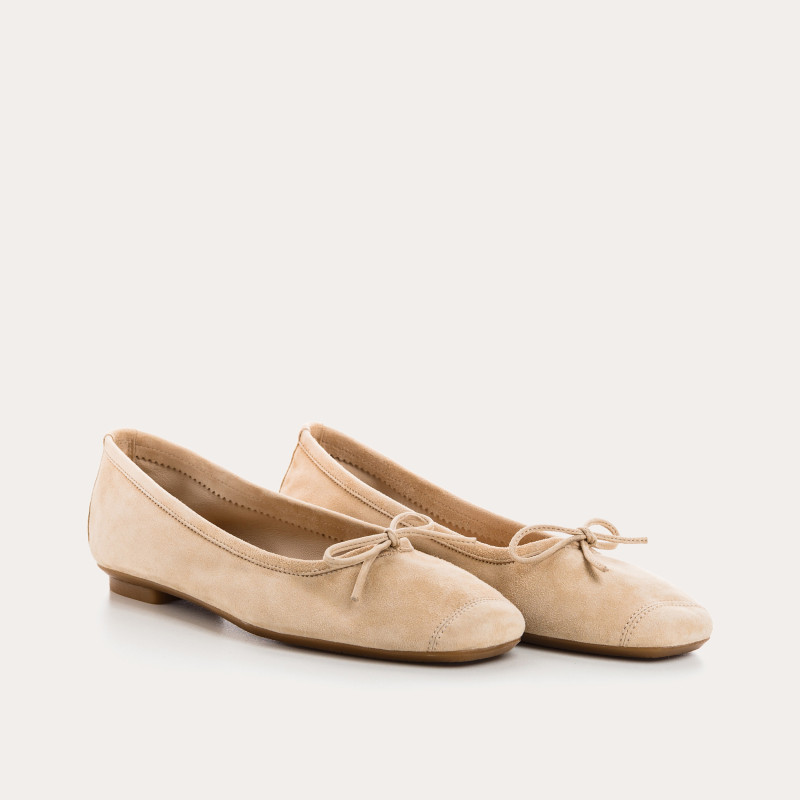 Ballerines Harmony en cuir velours souple | Reqins