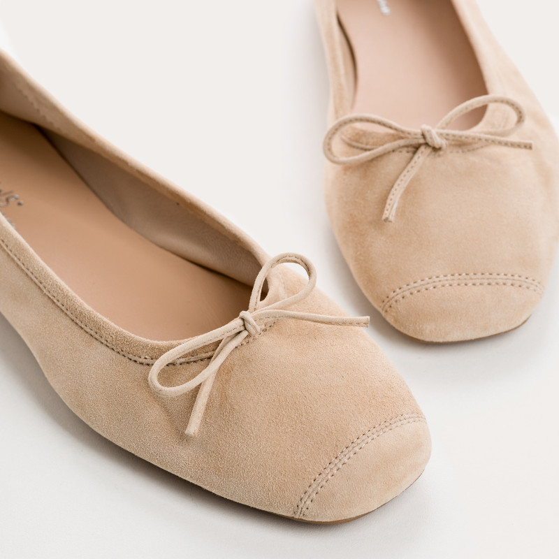 Harmony soft suede ballerinas