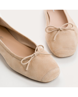 Ballerines Harmony en cuir velours souple | Reqins
