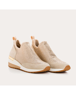 Baskets compensées en lycra