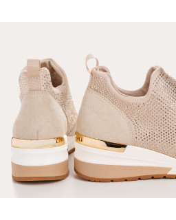 Baskets compensées en lycra