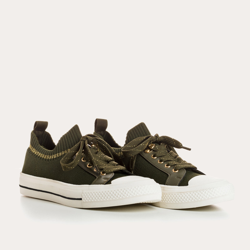 Sneakers for fabric two-tone woman