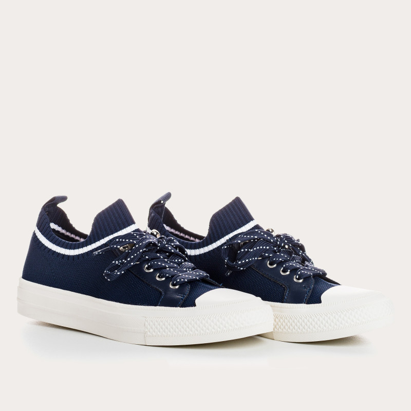 Sneakers for fabric two-tone woman