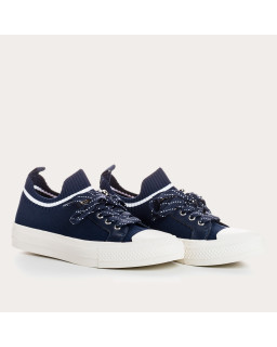 Sneakers for fabric two-tone woman