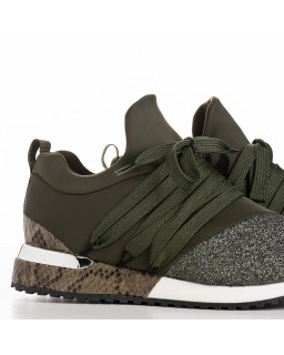 Baskets à lacets en lycra pour femme