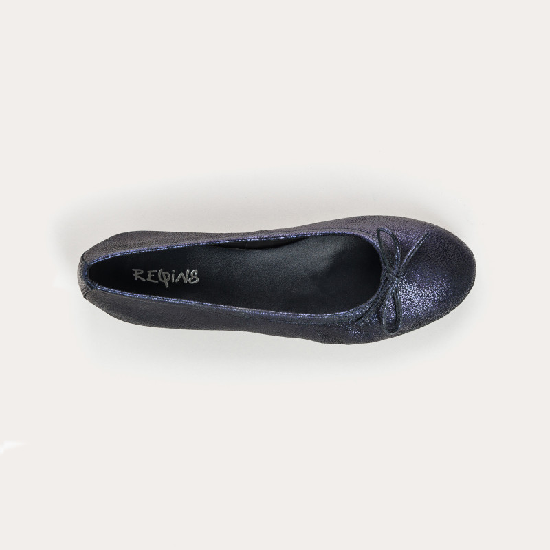 Carmen crackled leather ballerinas | Reqins