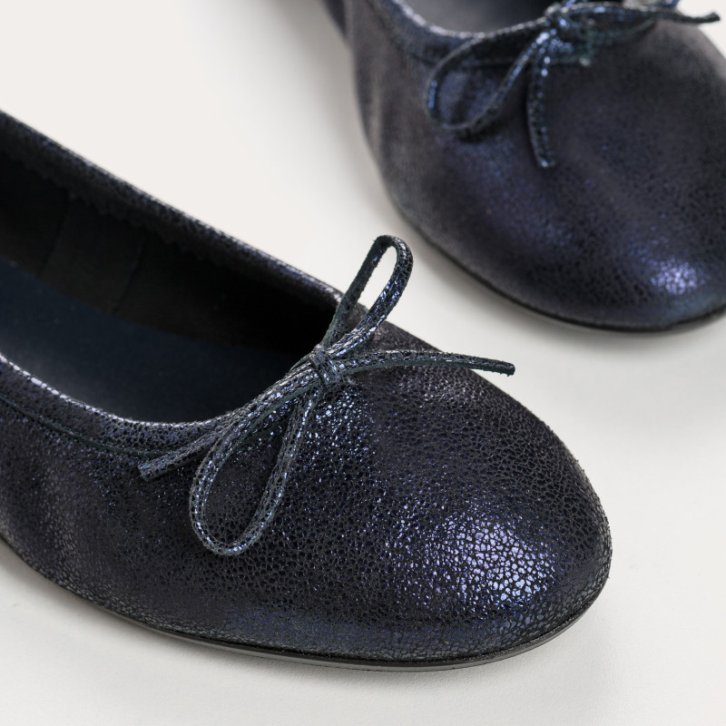 Carmen crackled leather ballerinas | Reqins