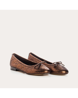 Carmen crackled leather ballerinas | Reqins