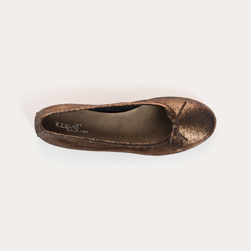 Carmen crackled leather ballerinas | Reqins