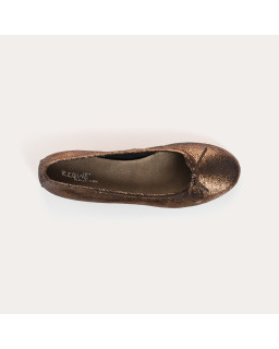 Carmen crackled leather ballerinas | Reqins