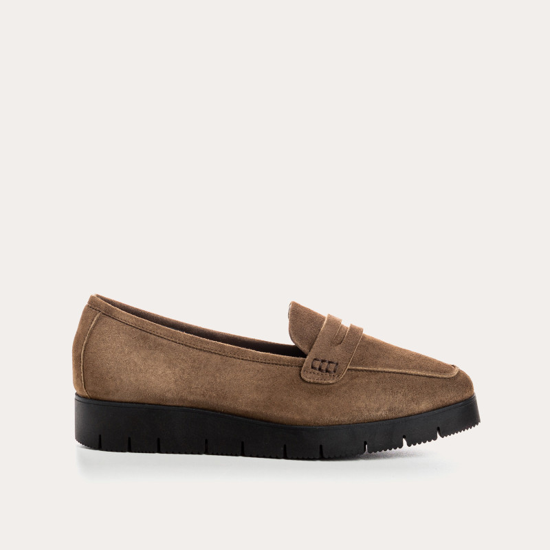 loafers compensés femme suede | reqins