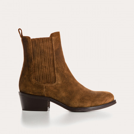 BOOTS PEPITA CUIR VELOURS OIL
