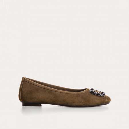 BALLERINES HELLIC CUIR VELOURS