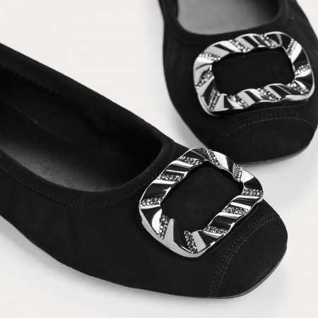 BALLERINES HELLIC CUIR VELOURS