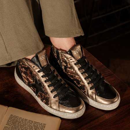 Baskets BRITTANY chaussures femme sequins REQINS