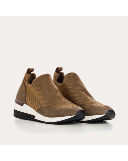 Baskets compensées en lycra