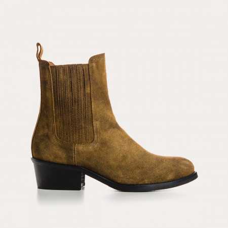 BOOTS PEPITA CUIR VELOURS OIL