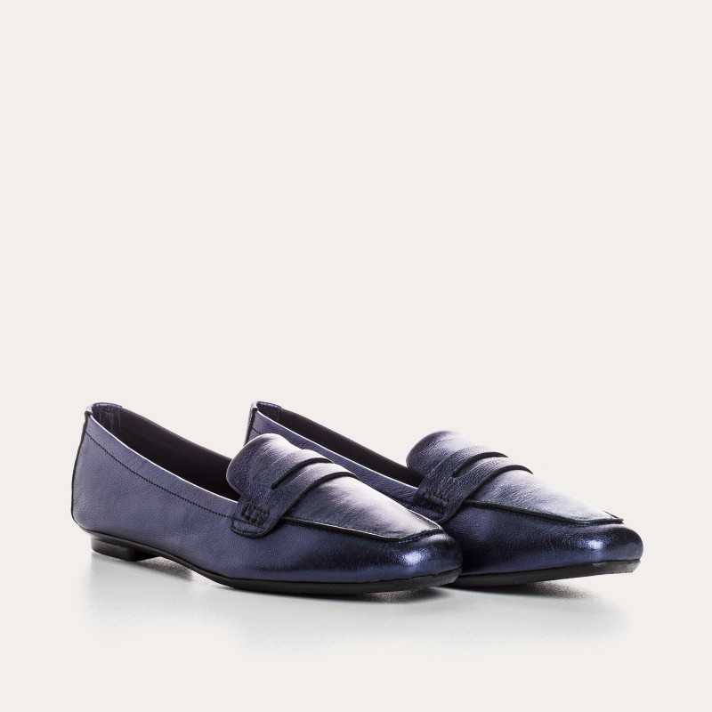 mocassins femme cuir eclat | reqins