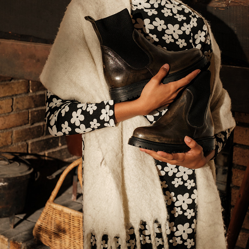 boots femme vintage cuir | reqins