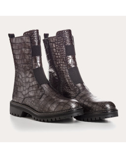 boots femme cuir croco | reqins