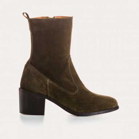 BOOTS CECILIA CUIR VELOURS