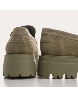 Mocassins Alabama chunky en cuir velours