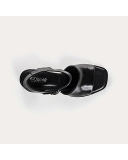 London Sandals - Woman Varnished Leather Heel Shoes | Reqins