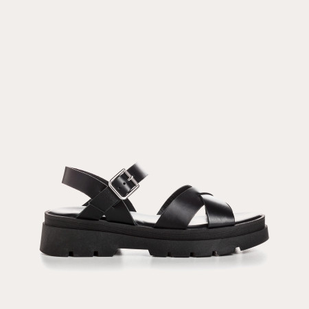 Louisa leather sandals with heel 4 cm - Chic & Stability