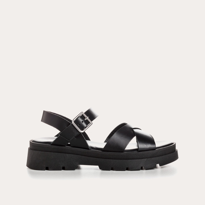 Louisa leather sandals with heel 4 cm - Chic & Stability