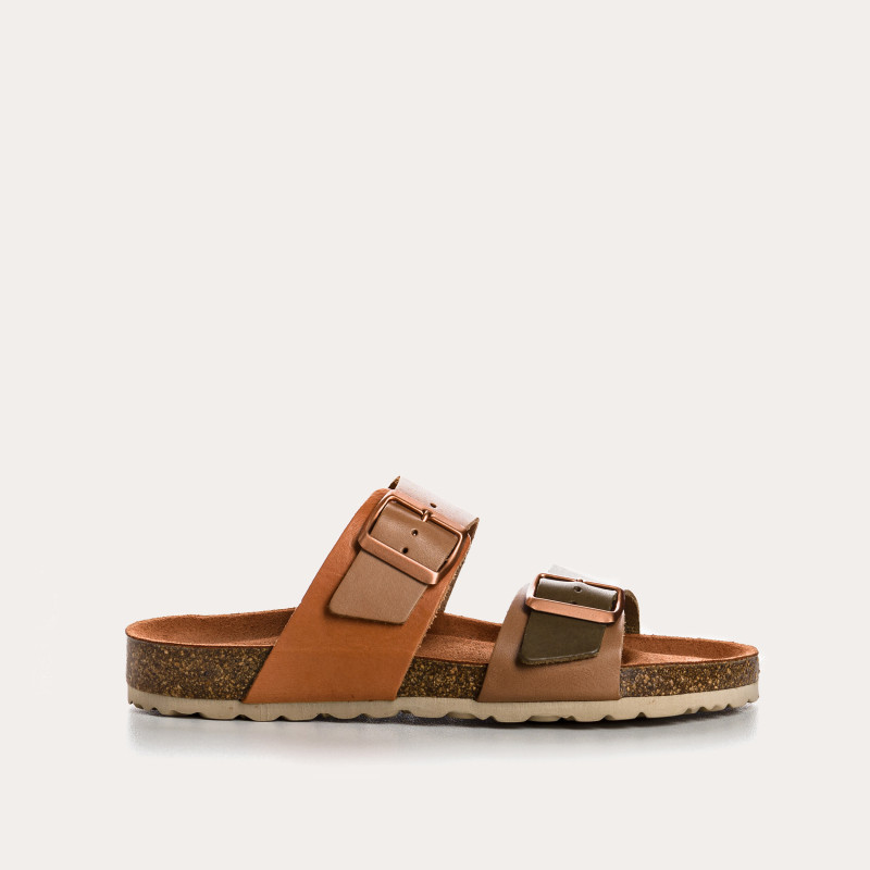 Sandales à brides NEPAL - chaussures anatomiques cuir bicolore femme | REQINS