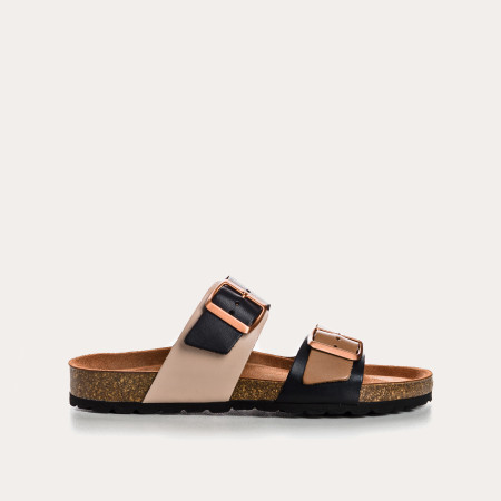 Nepal Two-tone leather mules: last chance | Reqins
