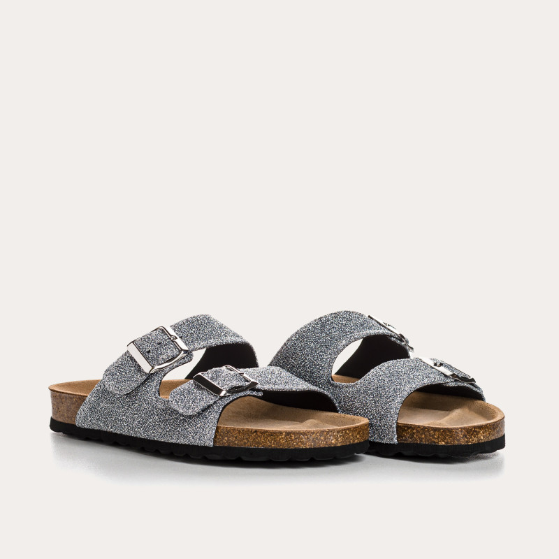 Nubia Bridles Sandals - Women's Lurex Leather Anatomical Shoes | Reqins